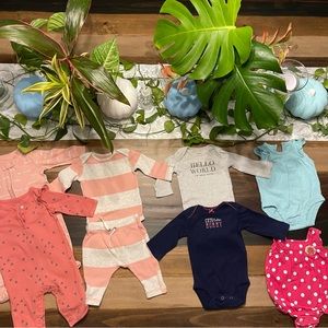 8pc Baby Girl Clothed Lot